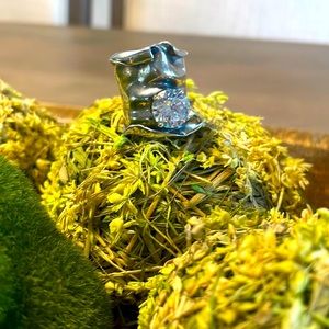 Sterling Silver Ring and Cubic Zirconia Ring